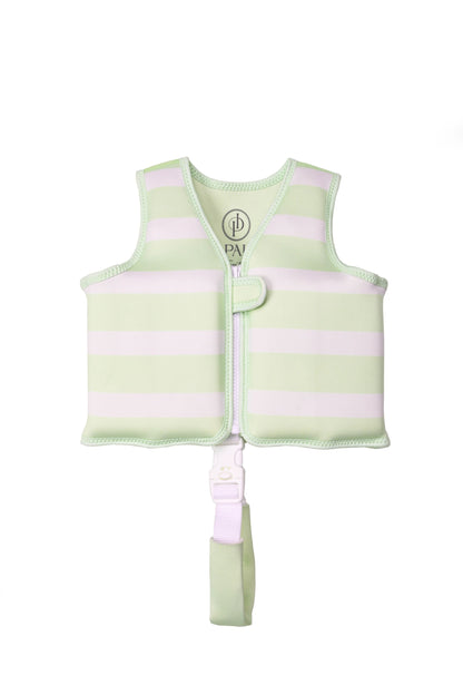 Stevie Swim Vest – Green Stripe