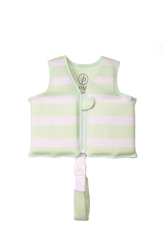 Stevie Swim Vest – Green Stripe