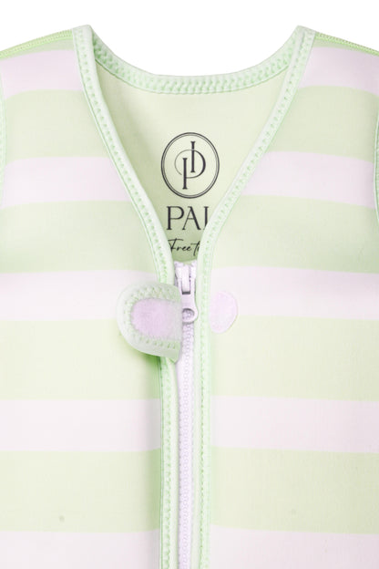 Stevie Swim Vest – Green Stripe