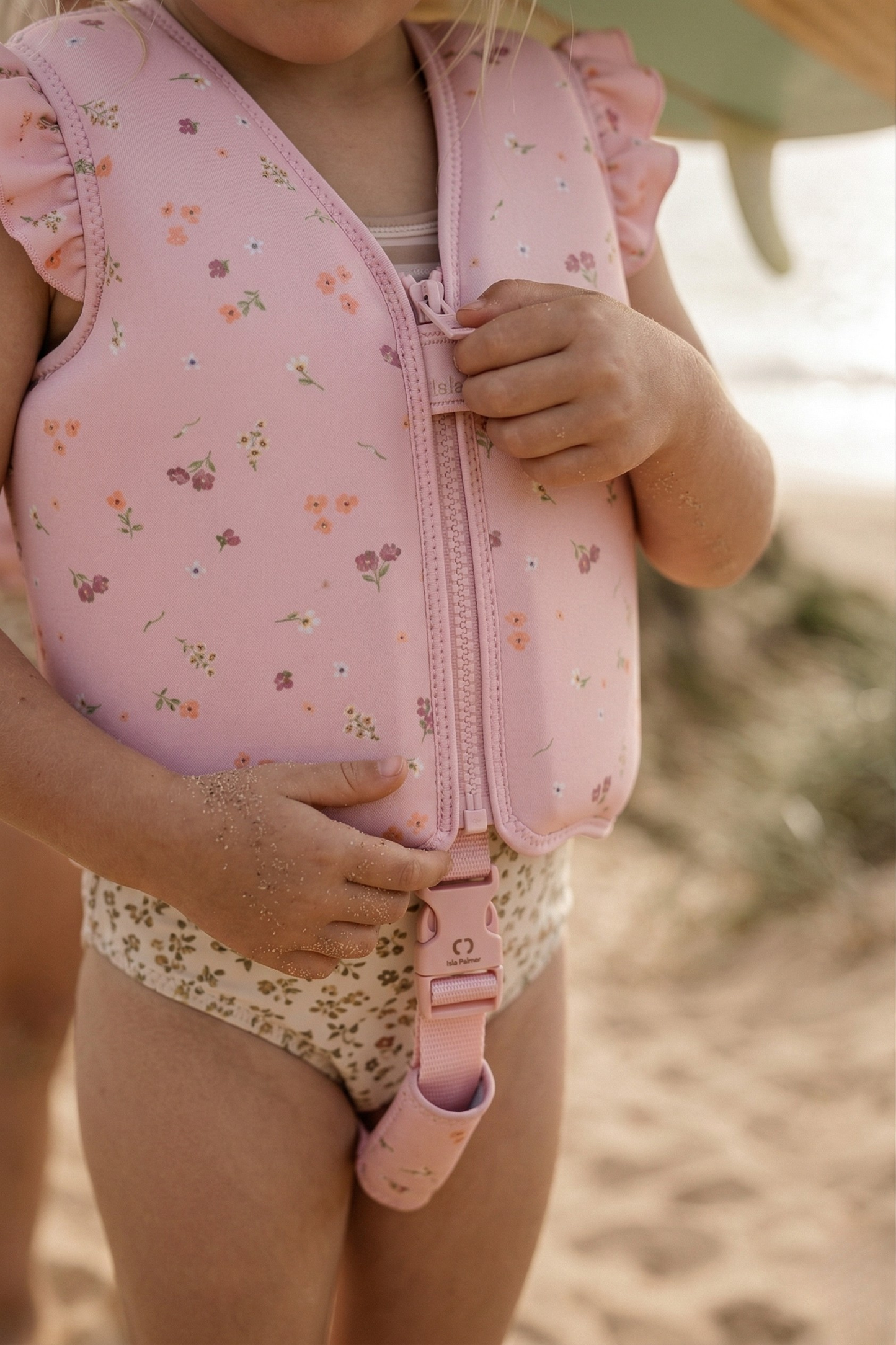 Lottie Swim Vest – Pink Floral