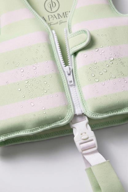 Stevie Swim Vest – Green Stripe